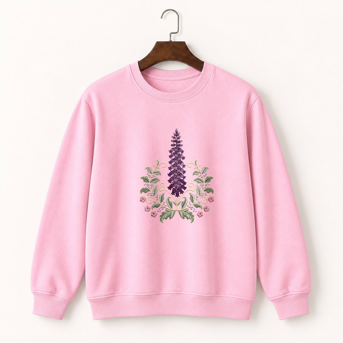 Heather Flower Crewneck Sweatshirt 4