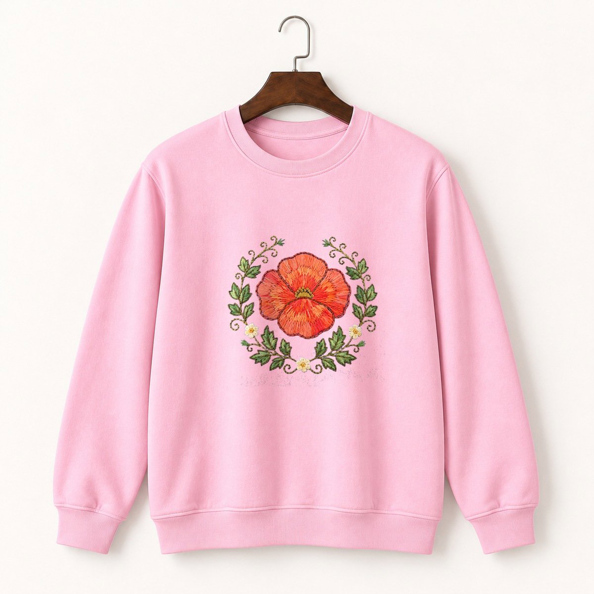 Poppy Flower Crewneck Sweatshirt 4