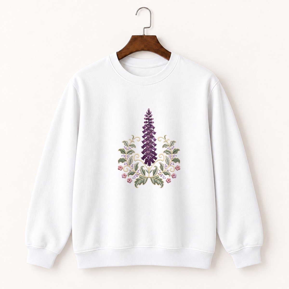 Heather Flower Crewneck Sweatshirt 5