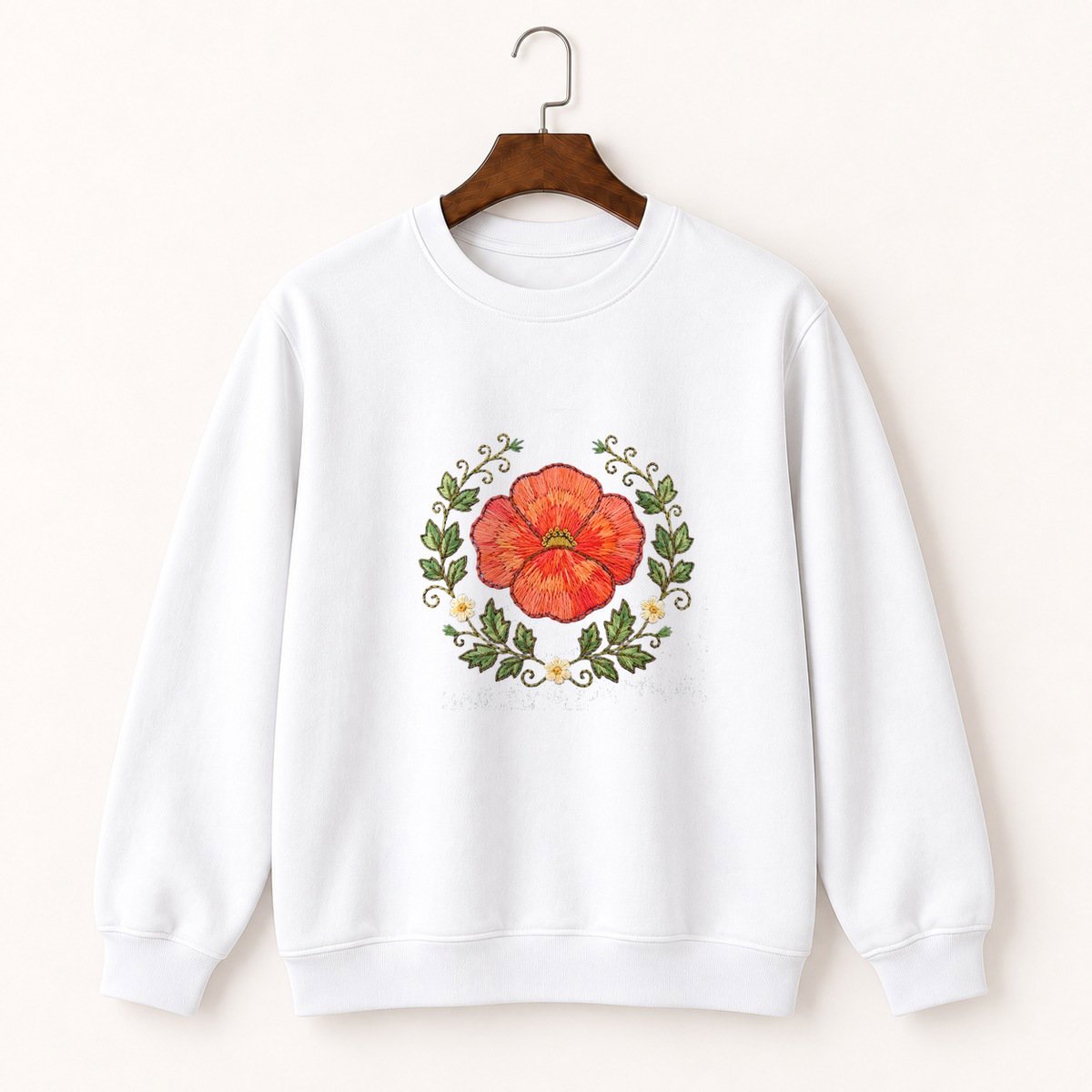 Poppy Flower Crewneck Sweatshirt 5
