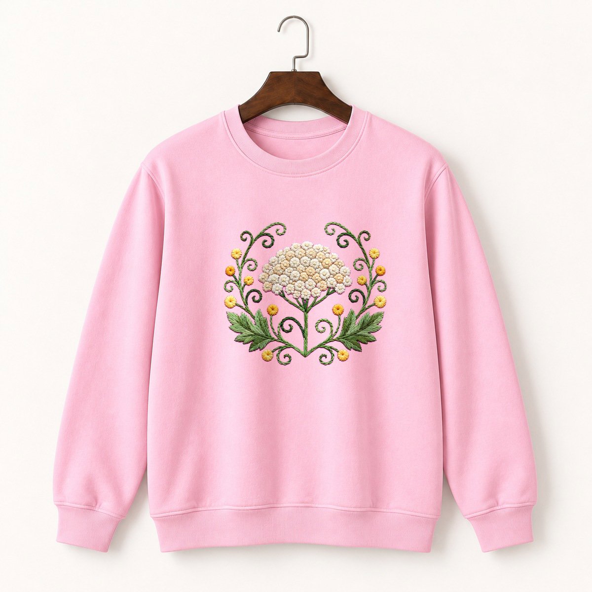 Yarrow Flower Crewneck Sweatshirt 4
