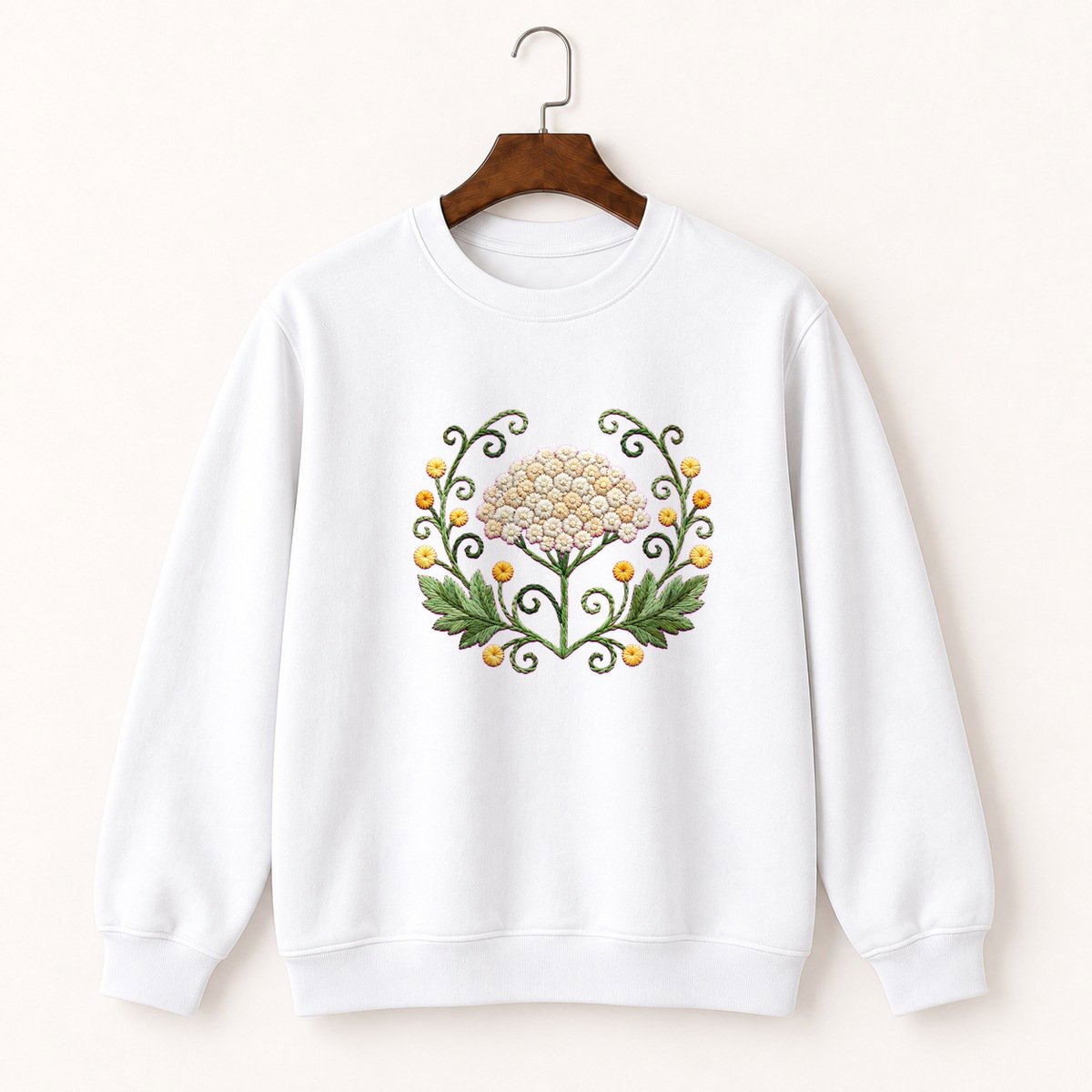 Yarrow Flower Crewneck Sweatshirt 5