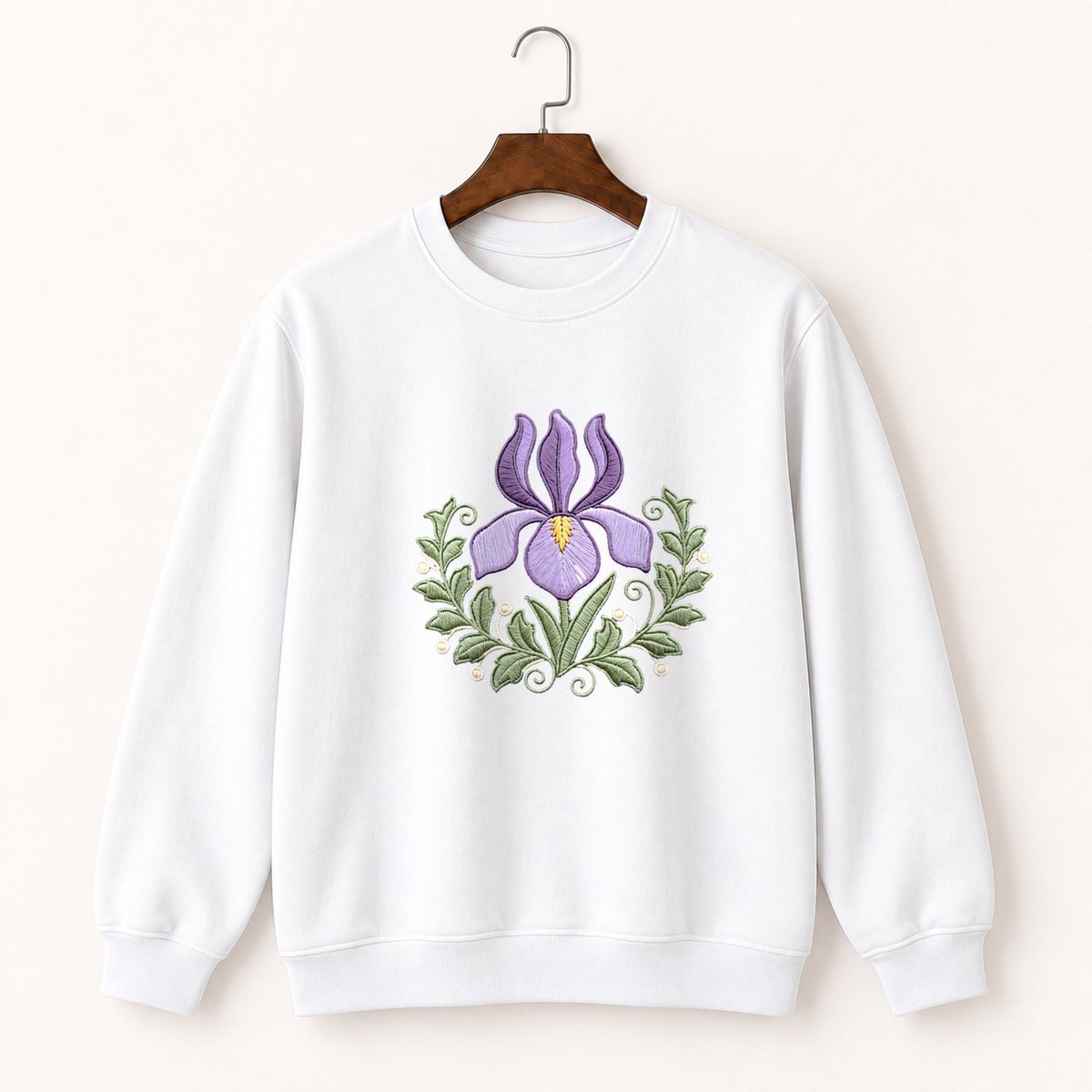Iris Flower Crewneck Sweatshirt 5