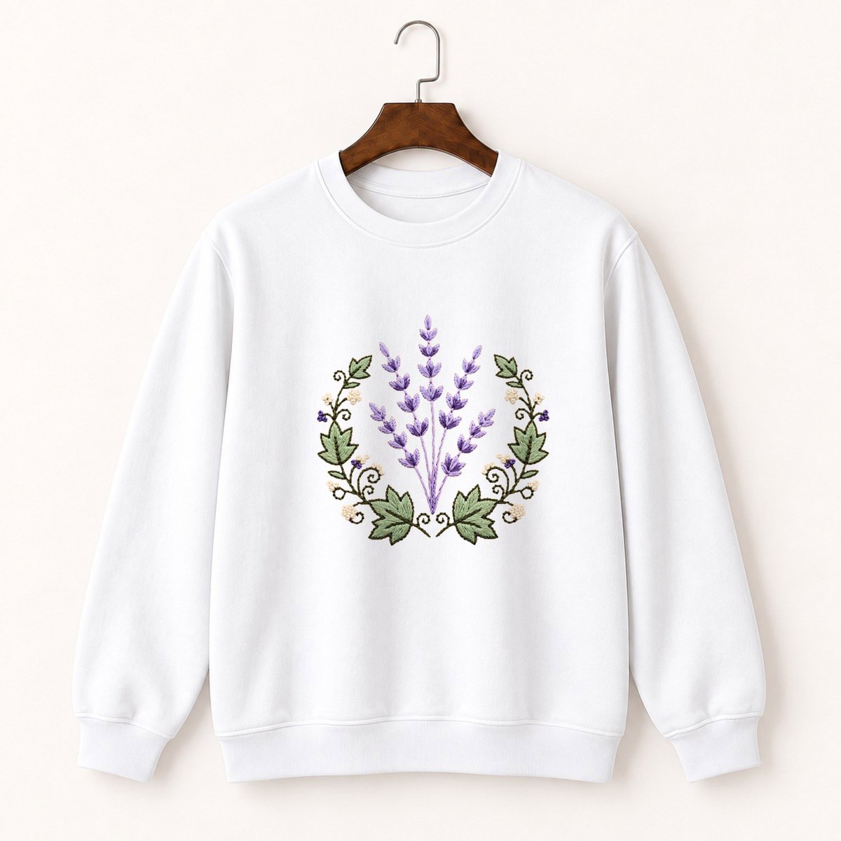 Lavender Flower Crewneck Sweatshirt 5