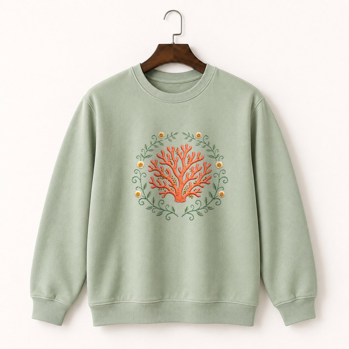 Coral Mushroom Crewneck Sweatshirt 2