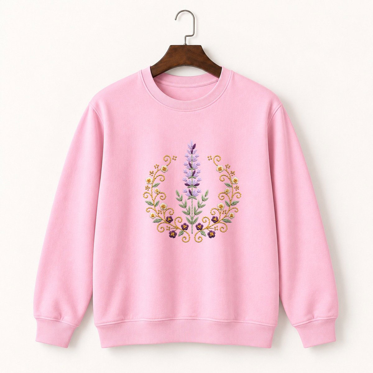 Lavender Sprig Crewneck Sweatshirt 4