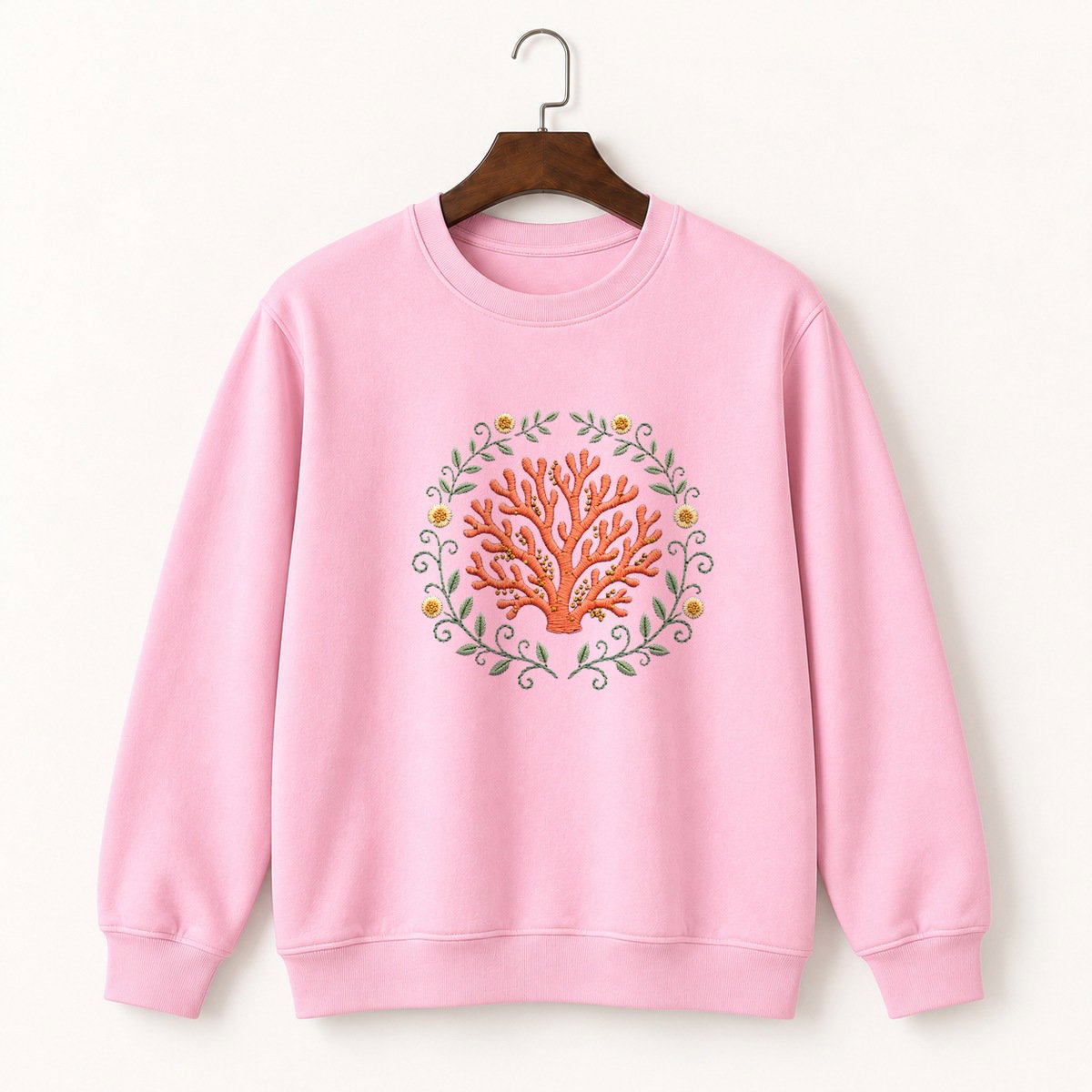 Coral Mushroom Crewneck Sweatshirt 4
