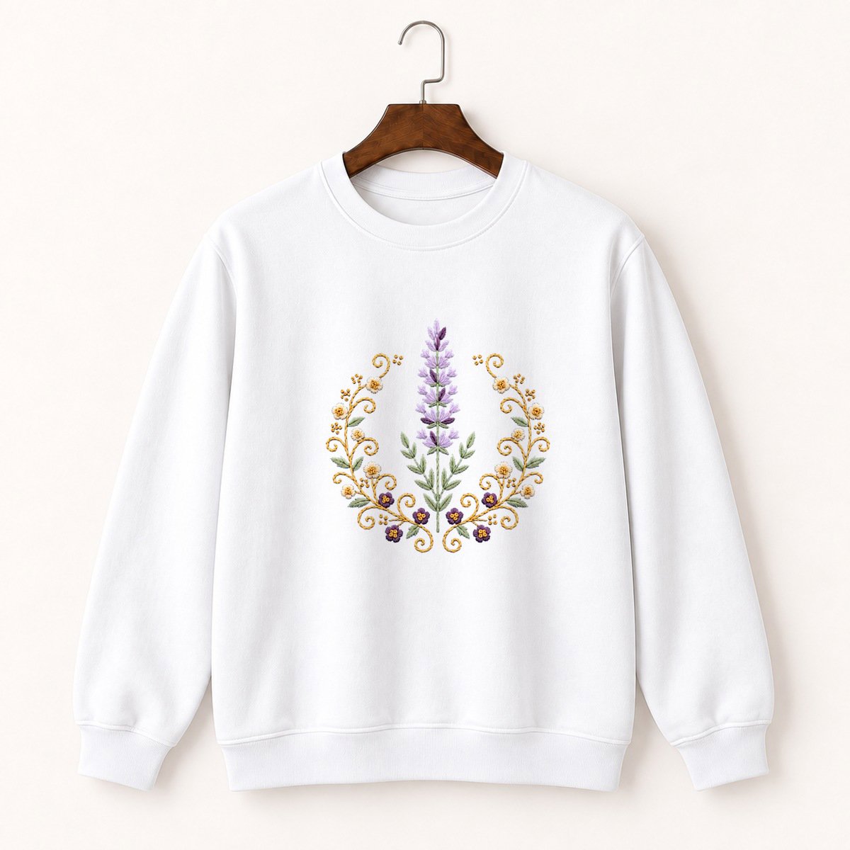 Lavender Sprig Crewneck Sweatshirt 5