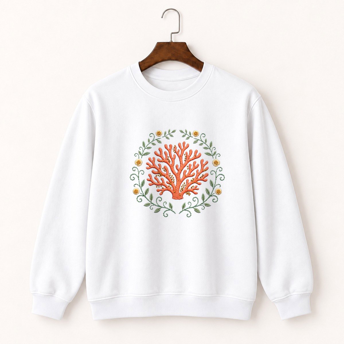 Coral Mushroom Crewneck Sweatshirt 5