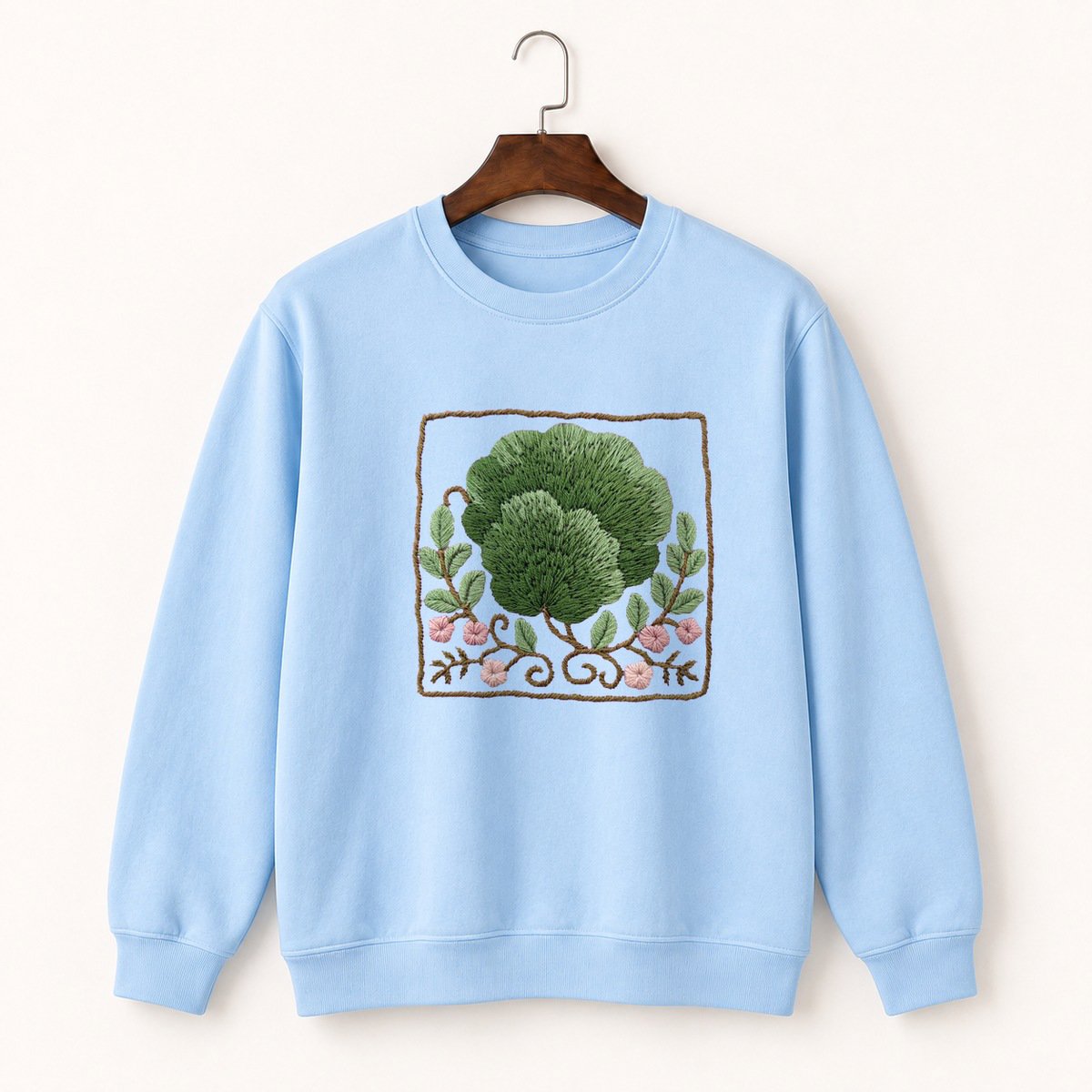 Woodland Moss Crewneck Sweatshirt 1
