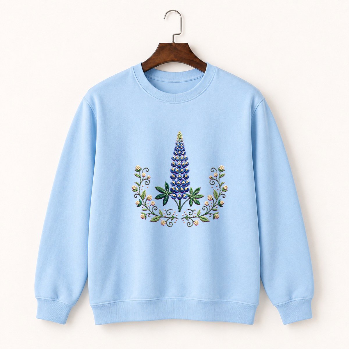 Lupine Flower Crewneck Sweatshirt 1