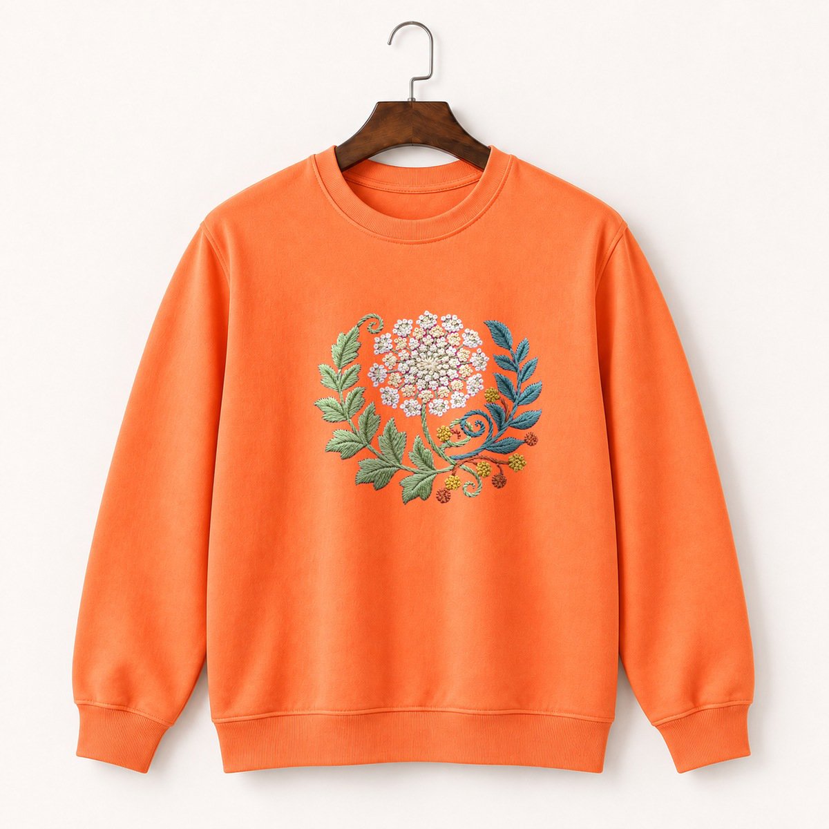 Queen Anne's Lace Flower Crewneck Sweatshirt 3