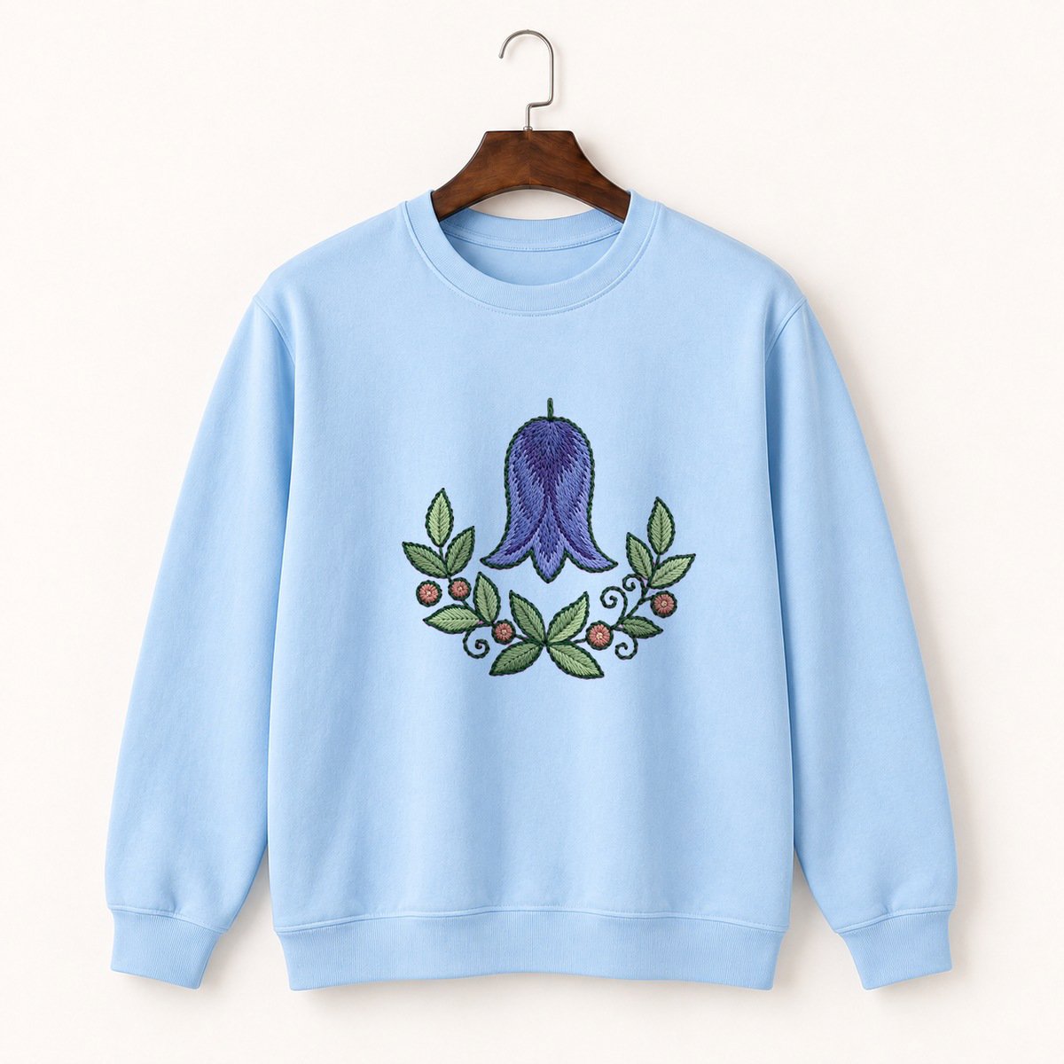 Bluebell Flower Crewneck Sweatshirt 1