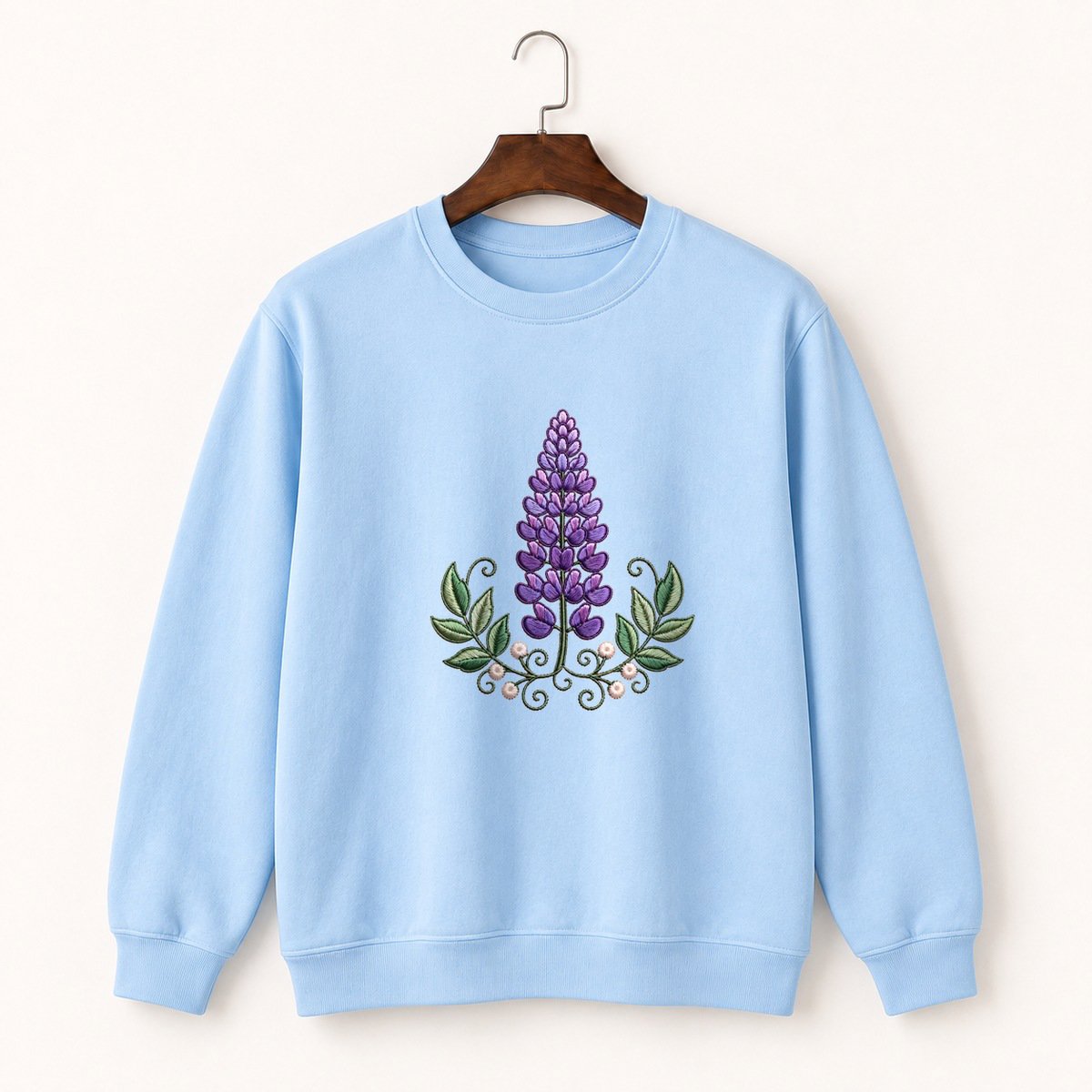 Lupine Flower Crewneck Sweatshirt 1
