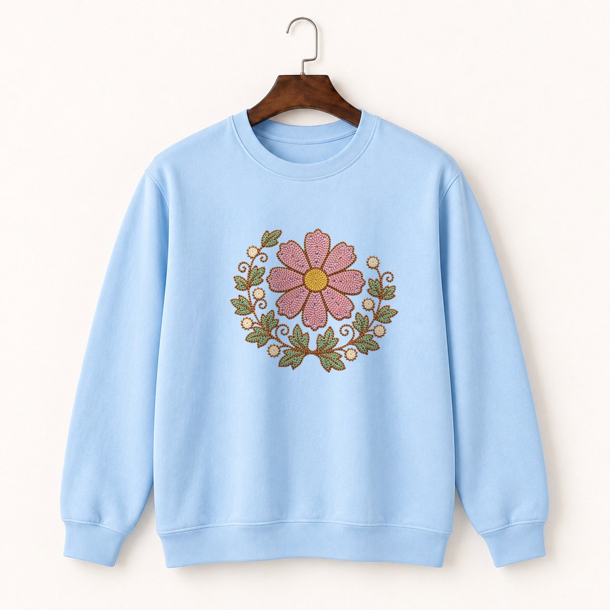 Cosmos Flower Crewneck Sweatshirt 1