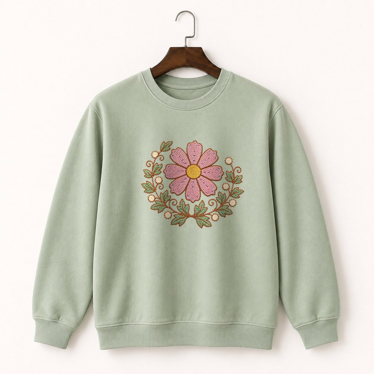 Cosmos Flower Crewneck Sweatshirt 2