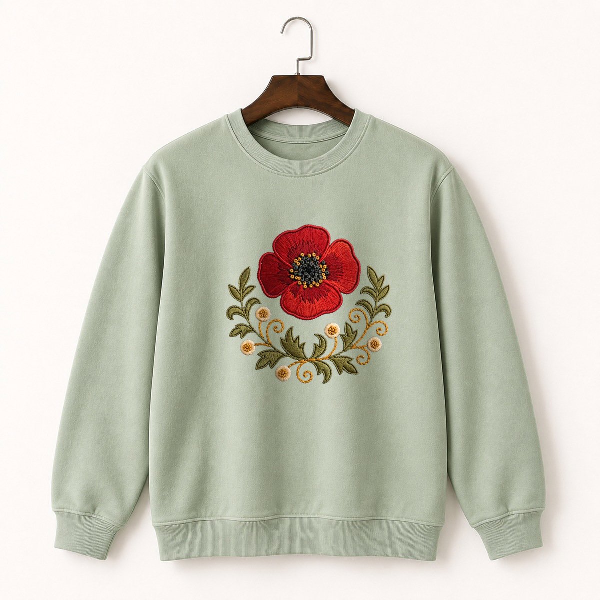 Poppy Flower Crewneck Sweatshirt 2