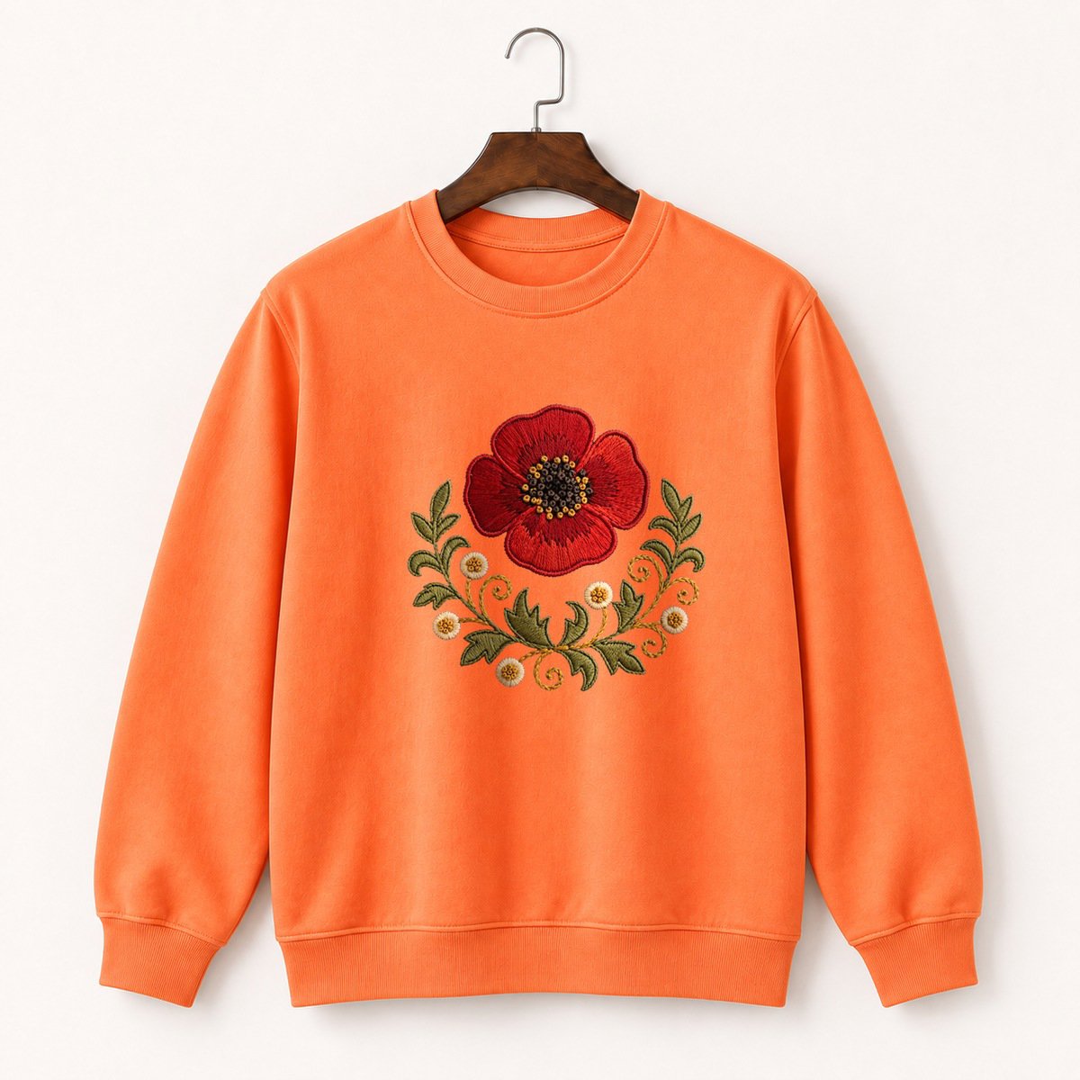 Poppy Flower Crewneck Sweatshirt 3