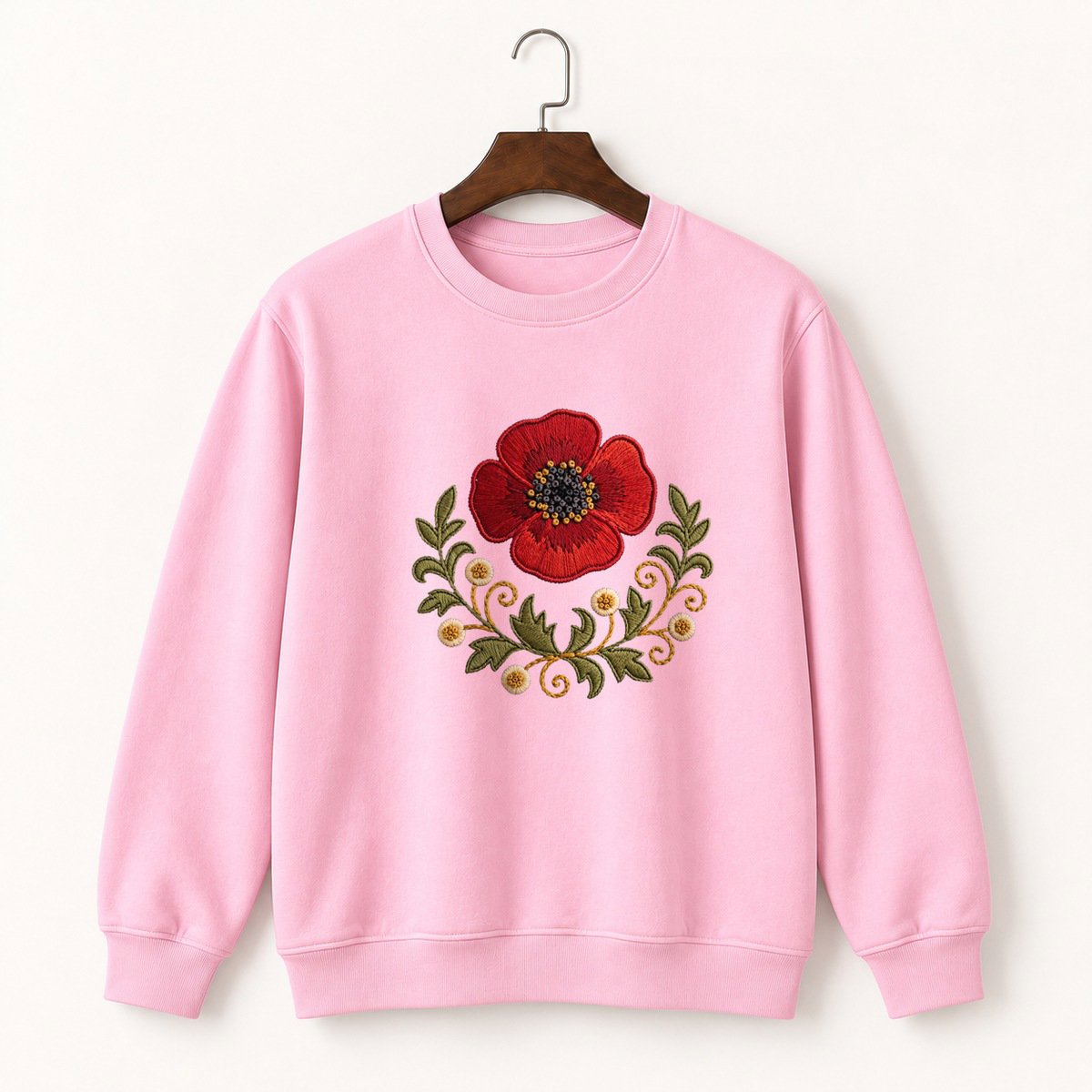 Poppy Flower Crewneck Sweatshirt 4