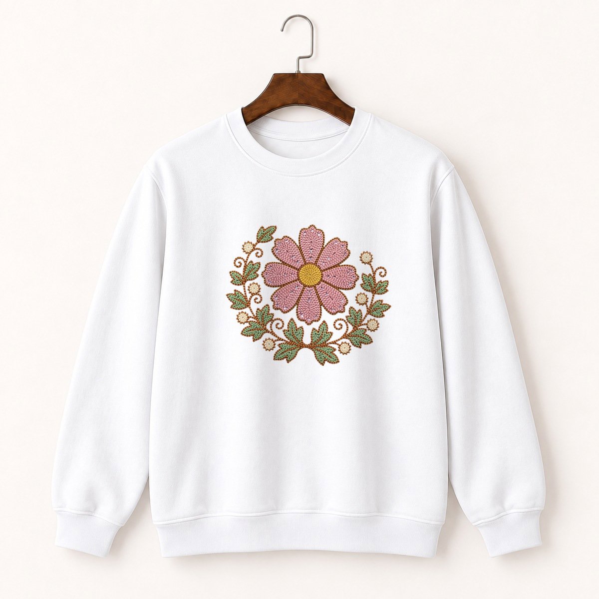 Cosmos Flower Crewneck Sweatshirt 5