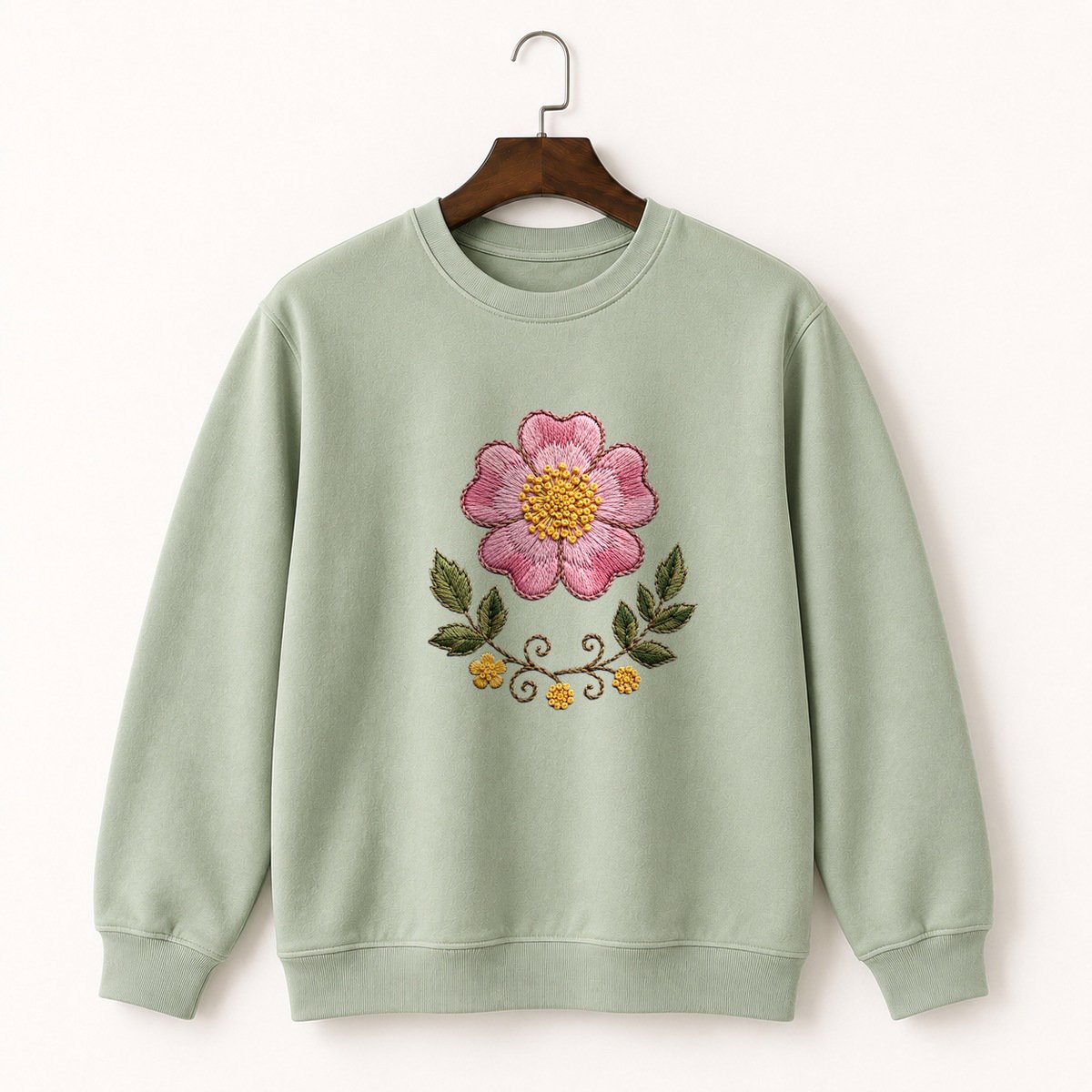 Wild Rose Flower Crewneck Sweatshirt 2