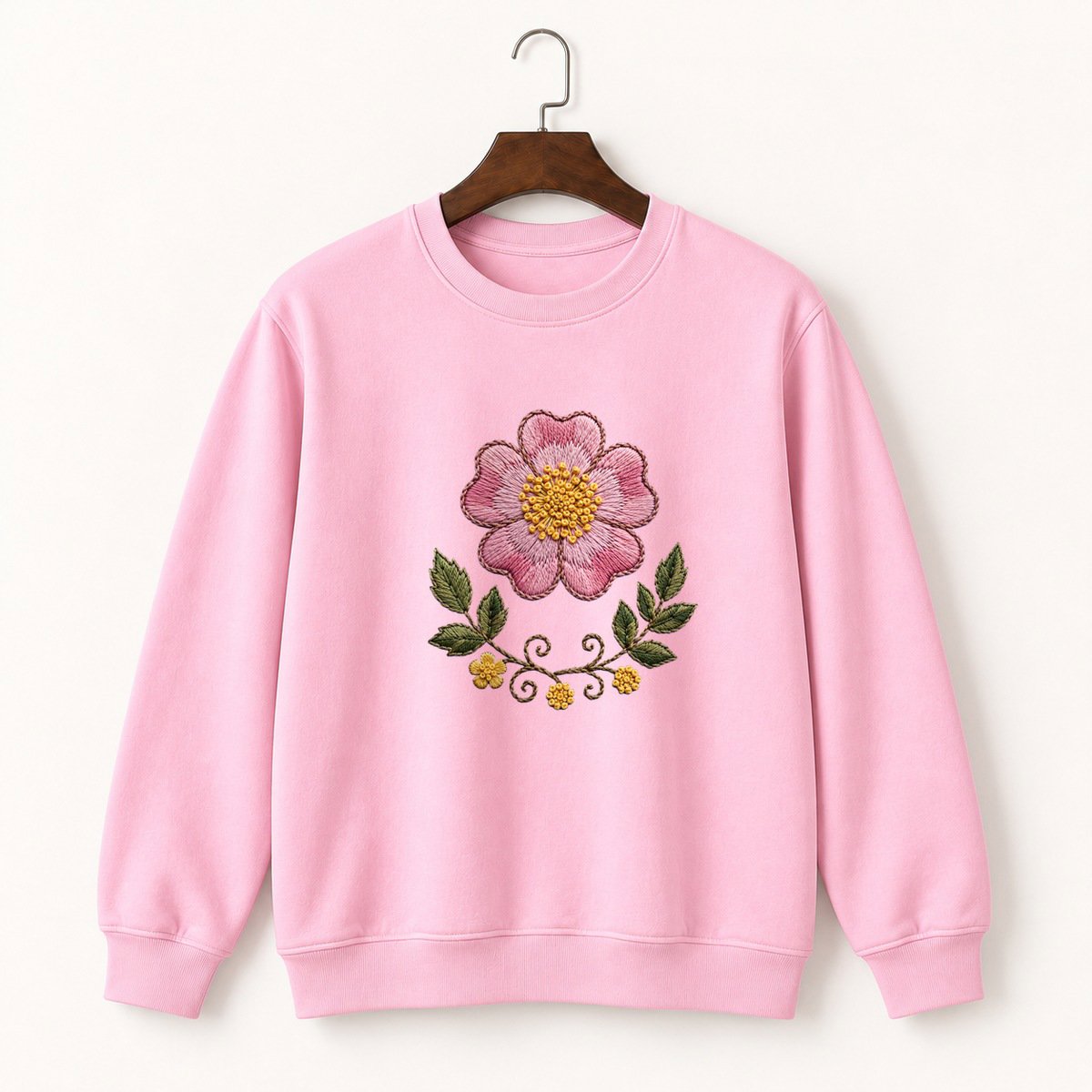 Wild Rose Flower Crewneck Sweatshirt 4
