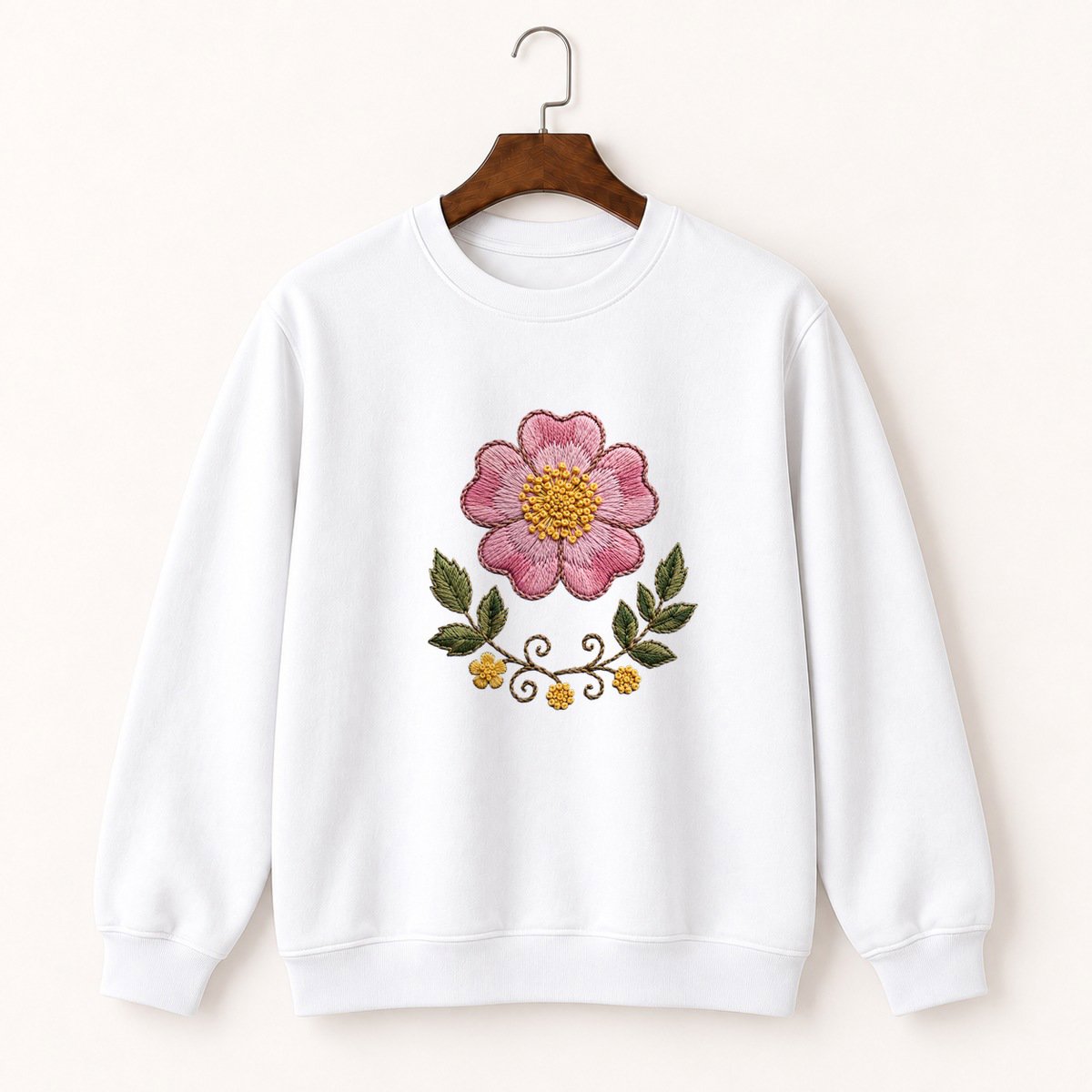 Wild Rose Flower Crewneck Sweatshirt 5