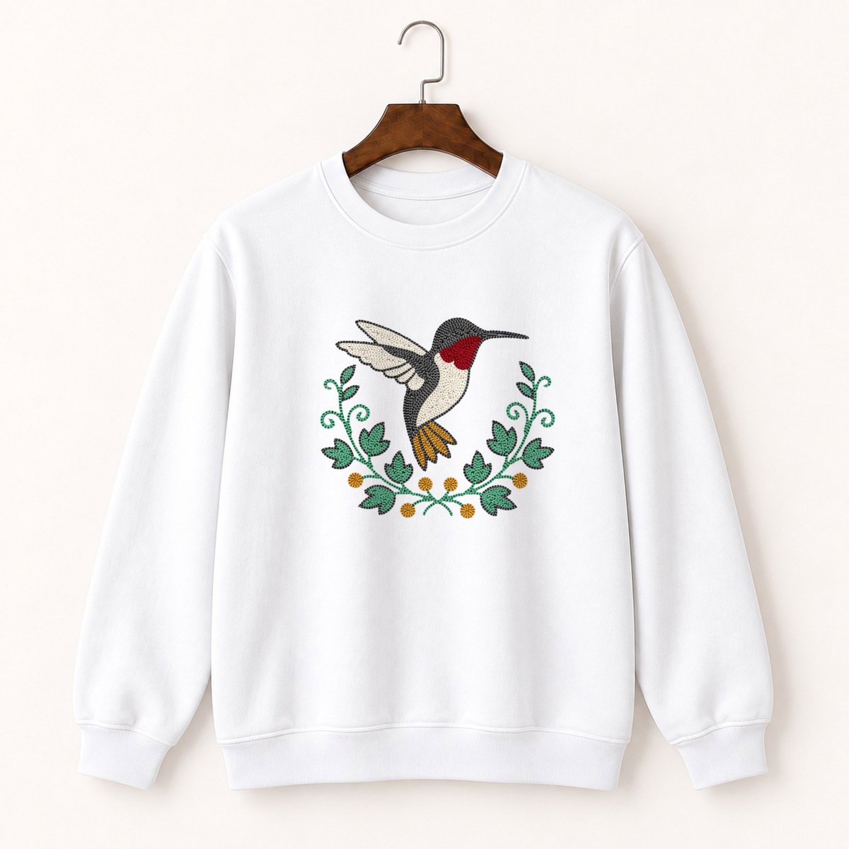 Ruby-Throated Hummingbird Crewneck Sweatshirt 5