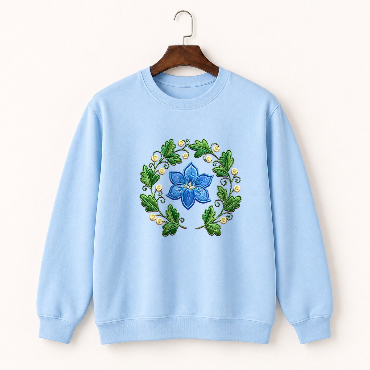 Bluebell Flower Crewneck Sweatshirt 1