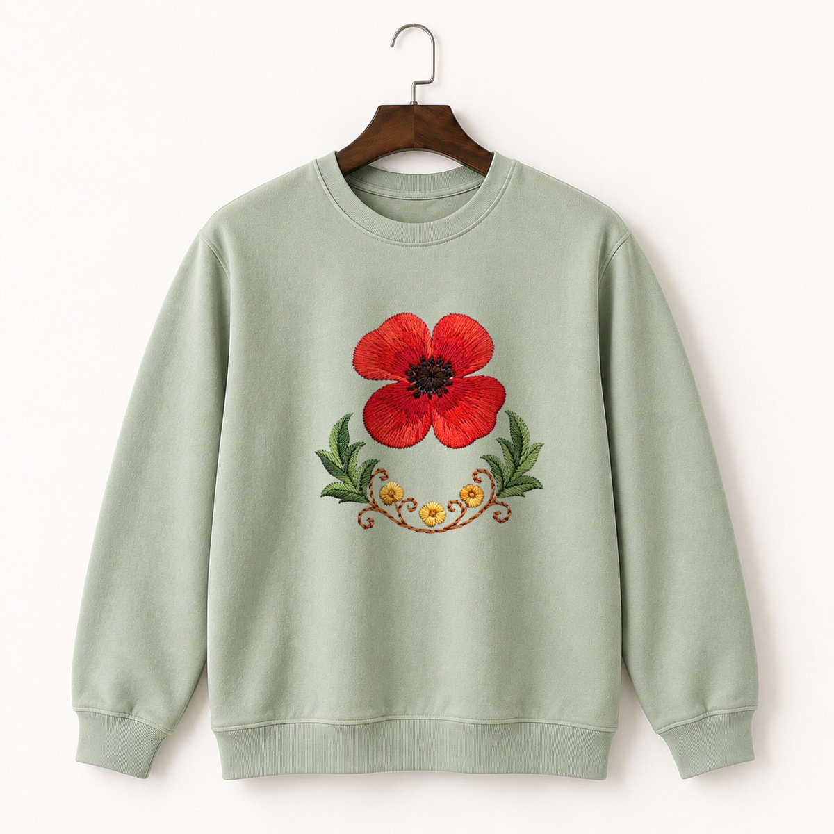 Poppy Flower Crewneck Sweatshirt 2