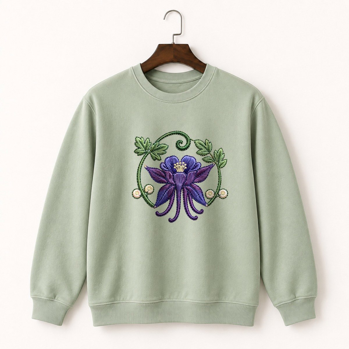 Columbine Flower Crewneck Sweatshirt 2