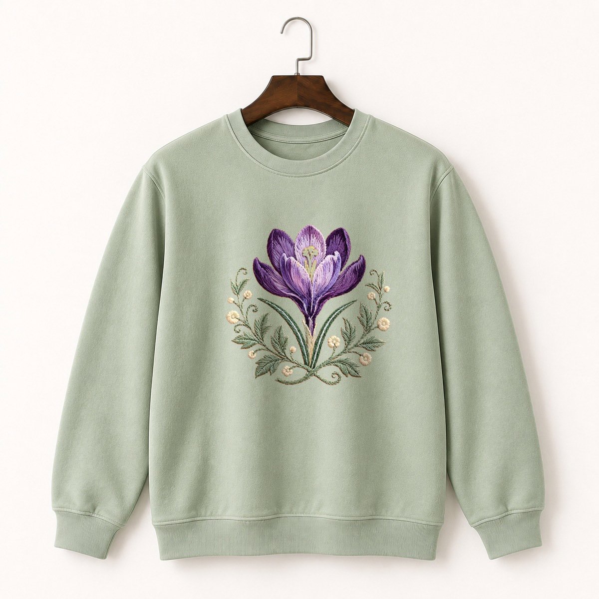 Crocus Flower Crewneck Sweatshirt 2