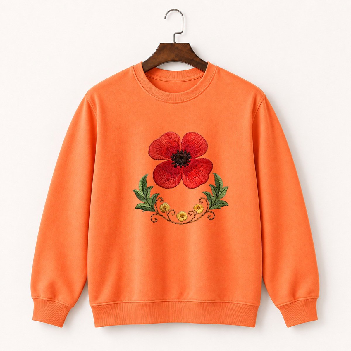 Poppy Flower Crewneck Sweatshirt 3