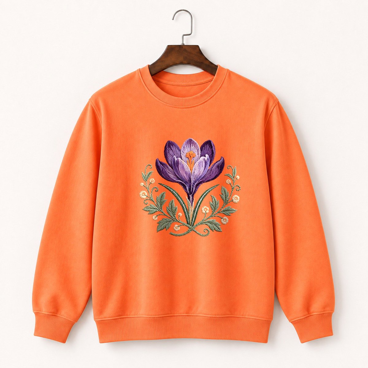 Crocus Flower Crewneck Sweatshirt 3