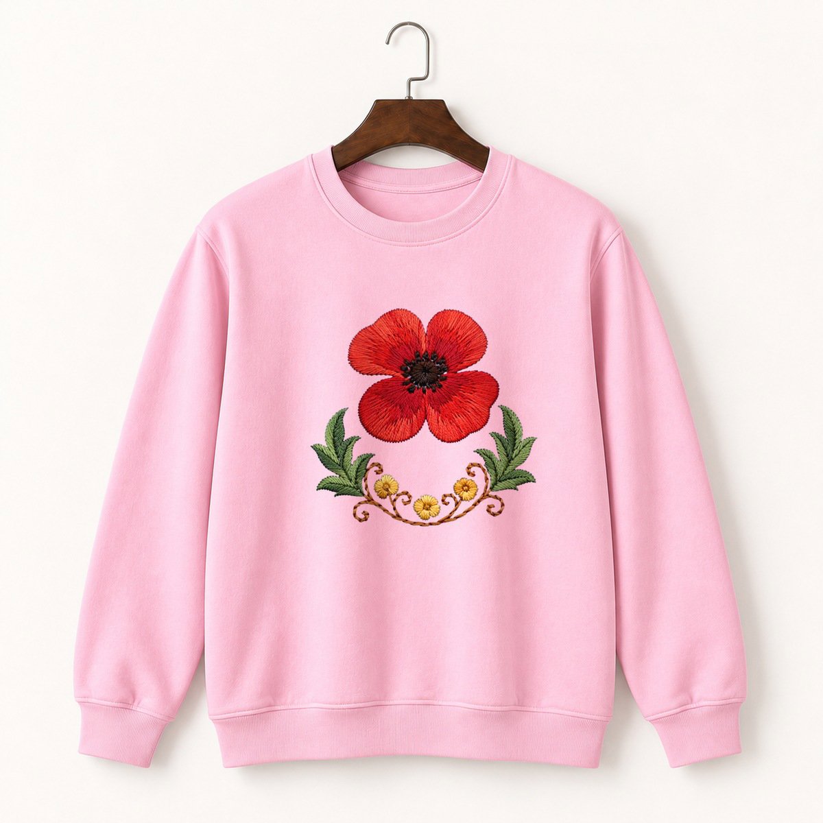 Poppy Flower Crewneck Sweatshirt 4