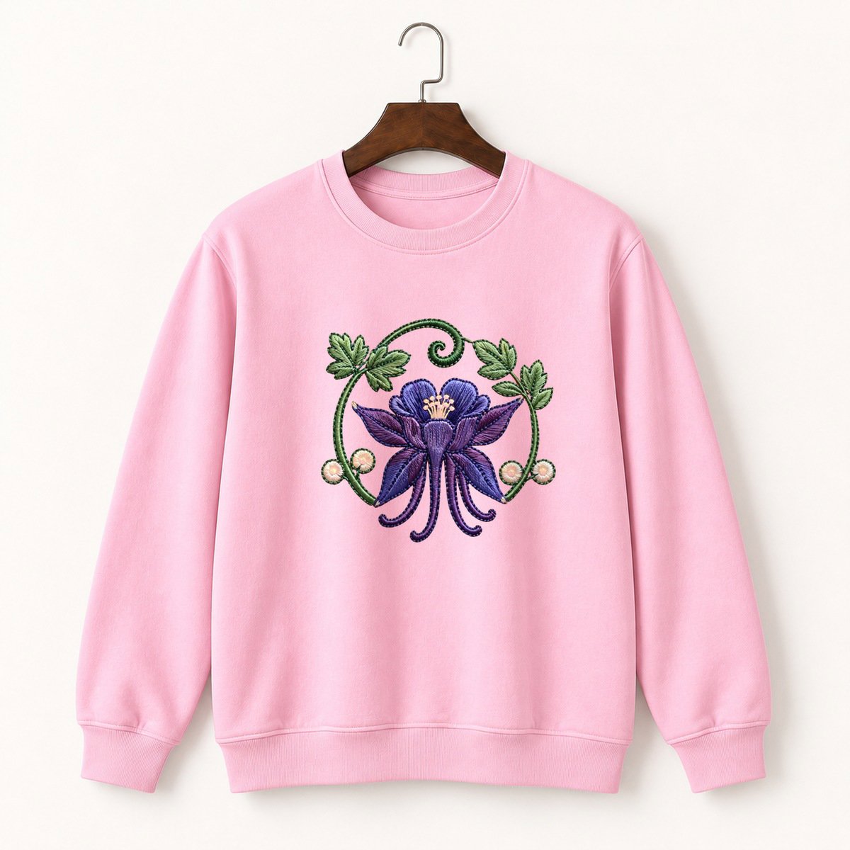 Columbine Flower Crewneck Sweatshirt 4