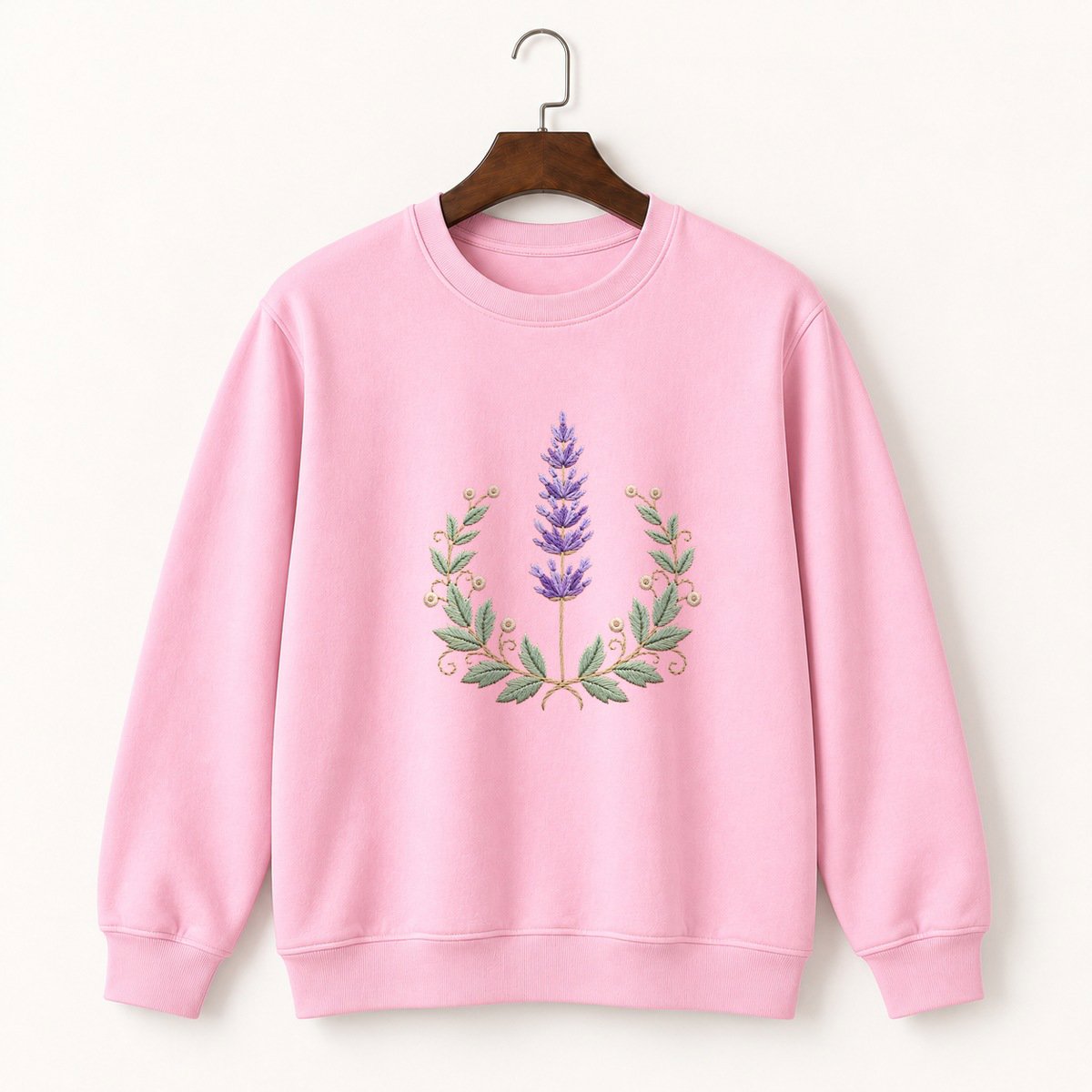 Lavender Flower Crewneck Sweatshirt 4