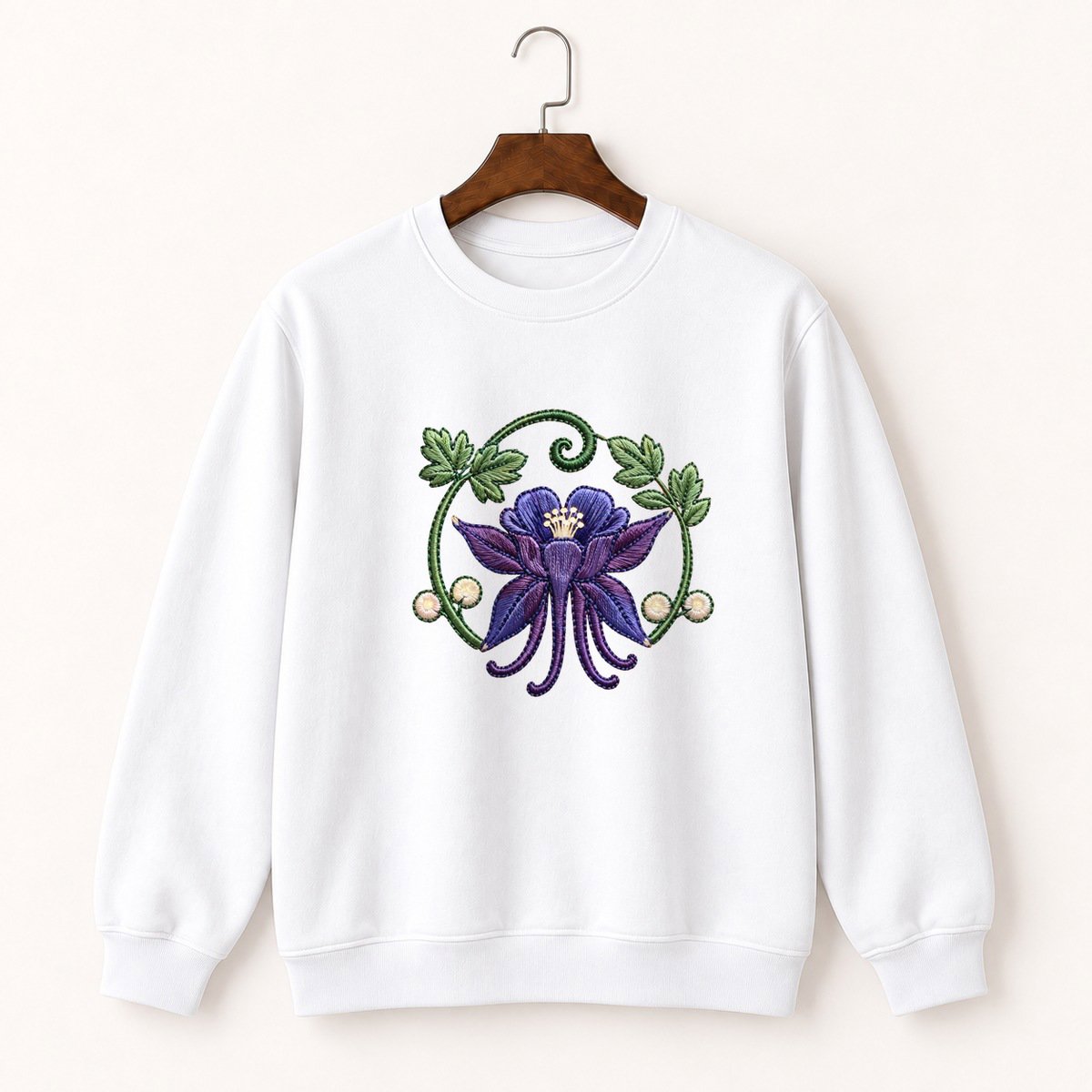 Columbine Flower Crewneck Sweatshirt 5