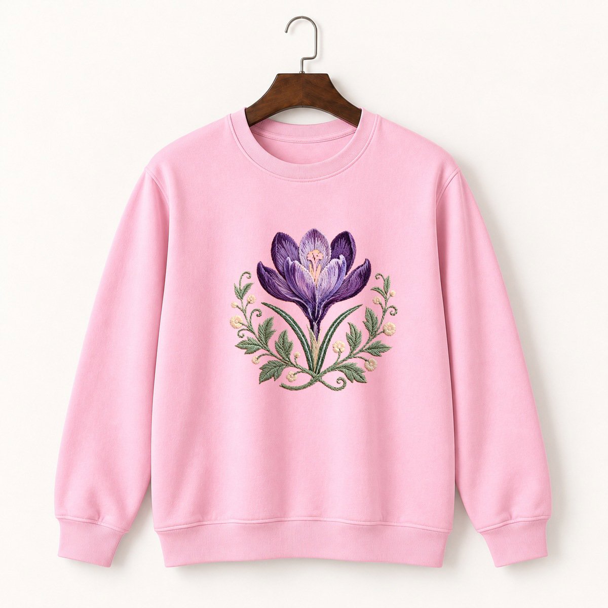 Crocus Flower Crewneck Sweatshirt 4