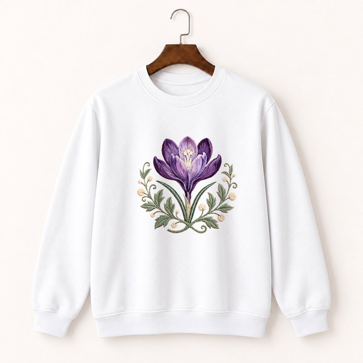 Crocus Flower Crewneck Sweatshirt 5