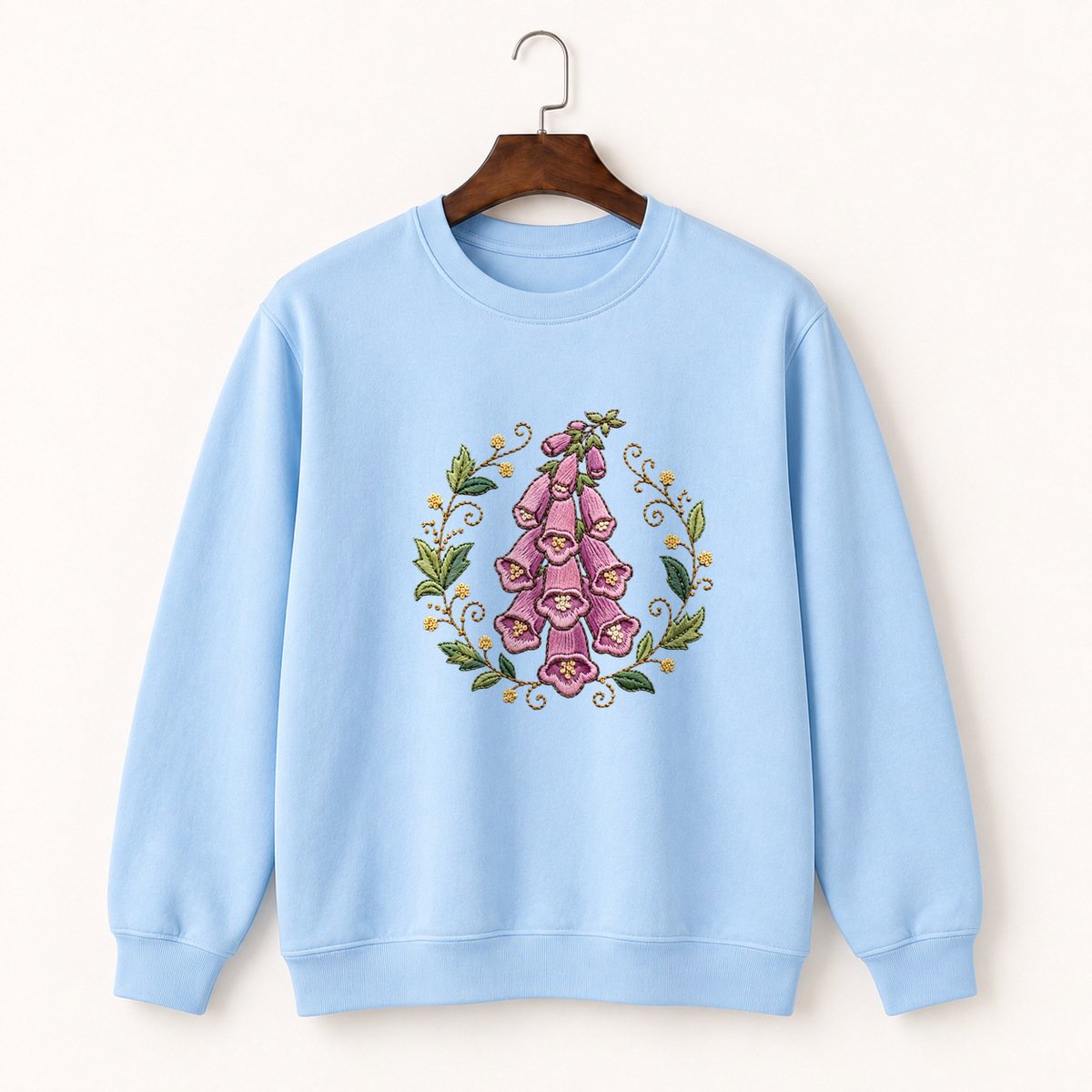 Foxglove Flower Crewneck Sweatshirt 1