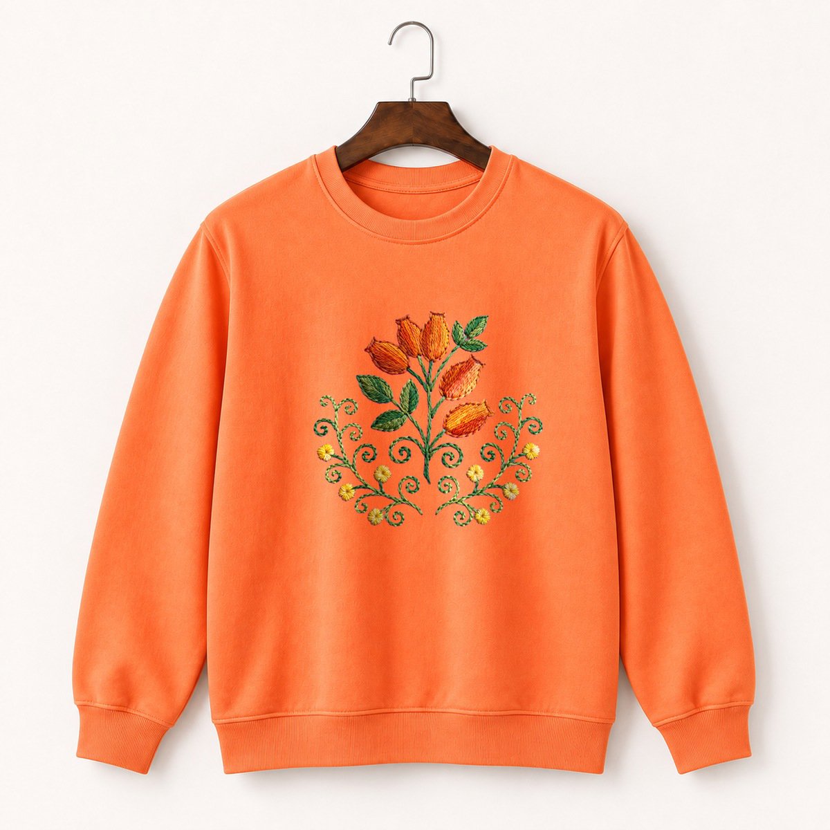 Rose Hip Branch Crewneck Sweatshirt 3