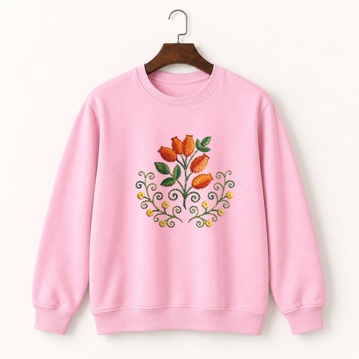 Rose Hip Branch Crewneck Sweatshirt 4
