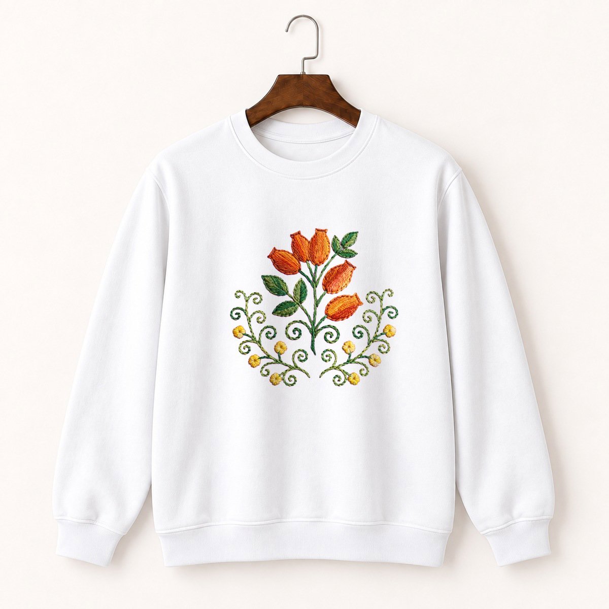 Rose Hip Branch Crewneck Sweatshirt 5