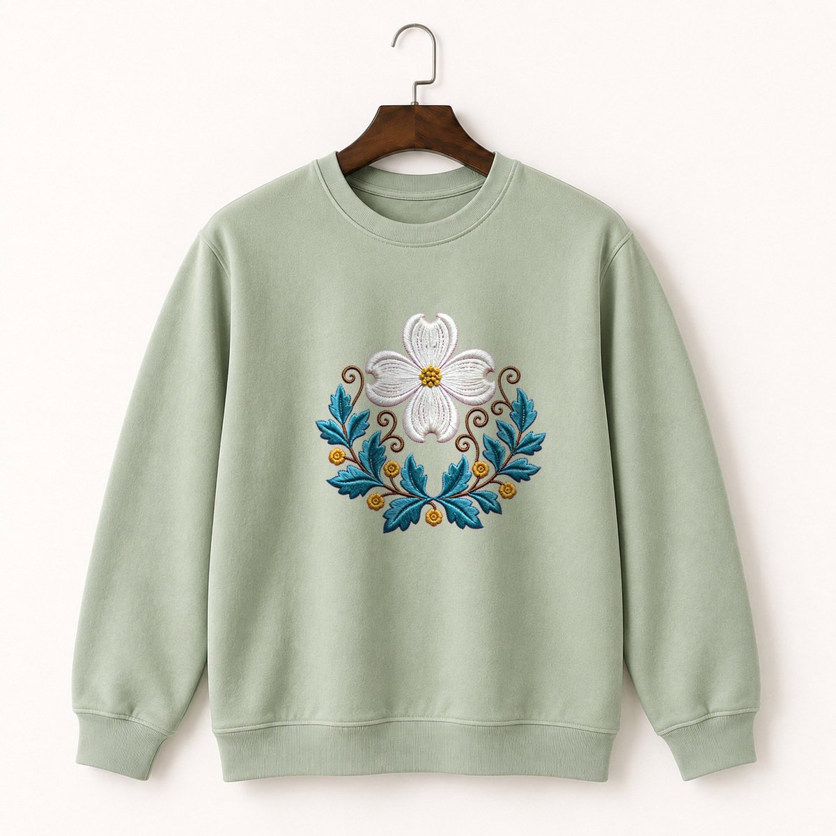 Dogwood Flower Crewneck Sweatshirt 2