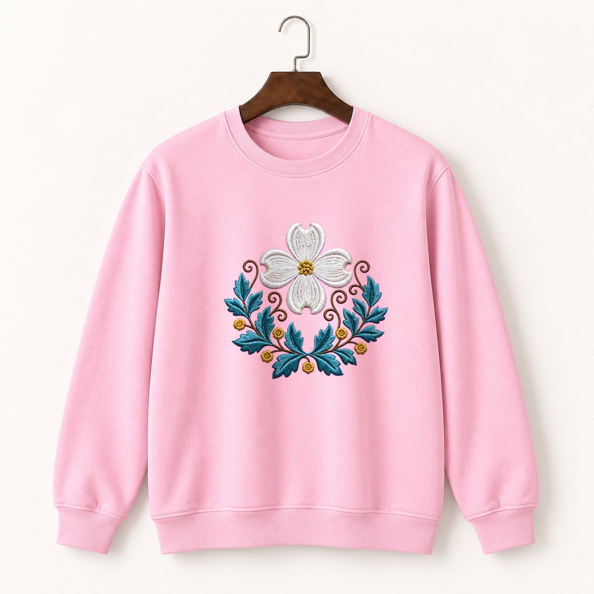Dogwood Flower Crewneck Sweatshirt 4