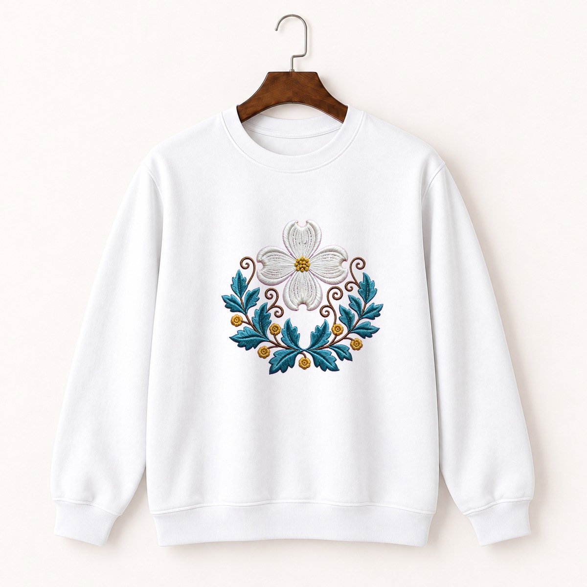 Dogwood Flower Crewneck Sweatshirt 5