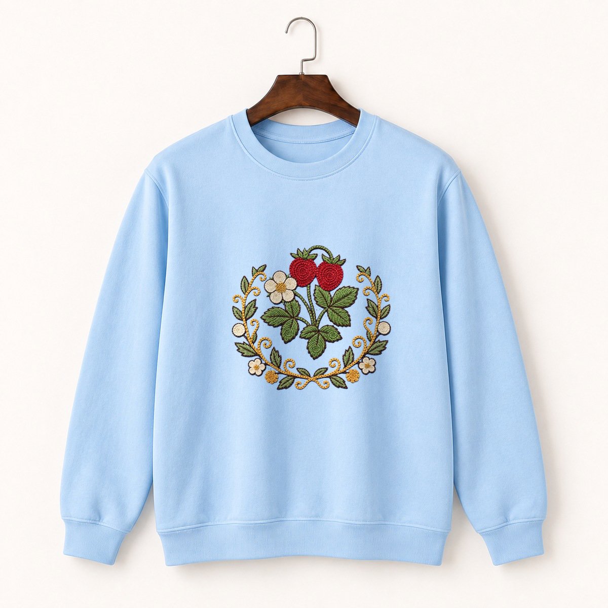 Wild Strawberry Plant Crewneck Sweatshirt 1