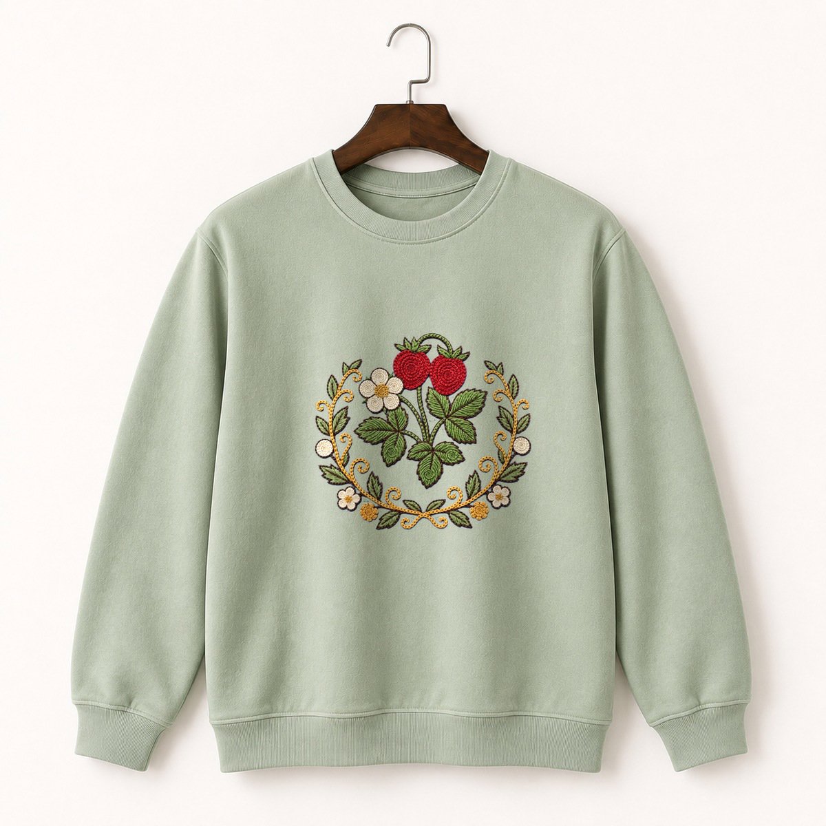 Wild Strawberry Plant Crewneck Sweatshirt 2