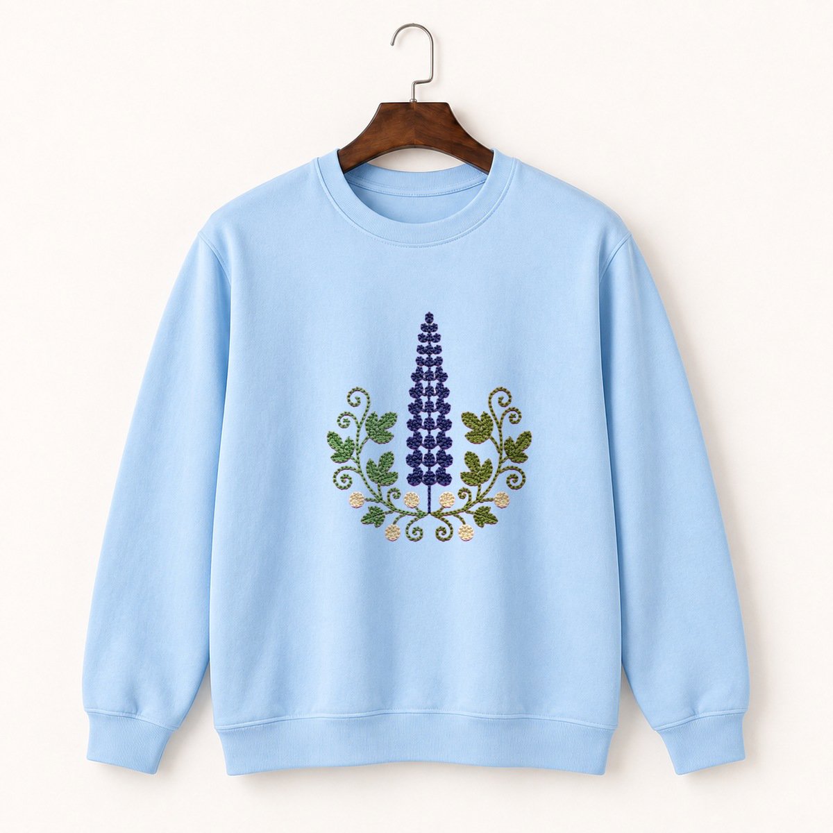 Lupine Flower Crewneck Sweatshirt 1